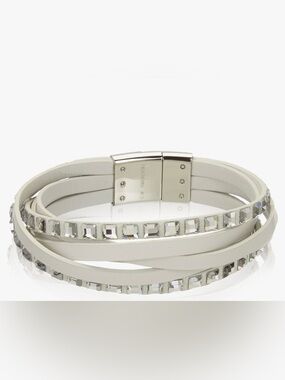 Swarovski Celeb White Leather Bracelet